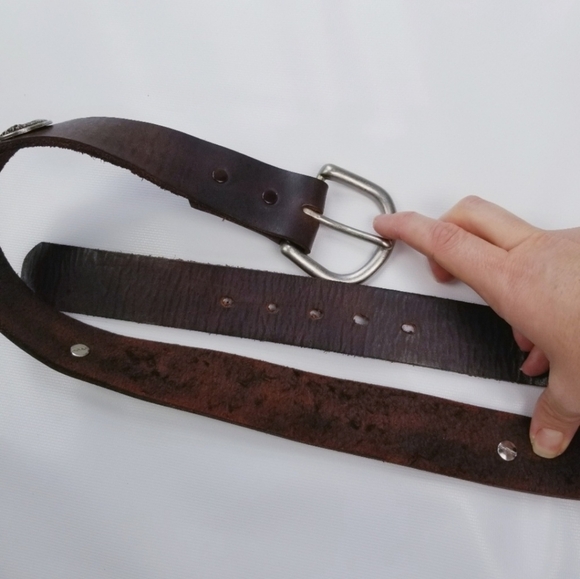 Genuine Leather Solid Brass Belt Horse Ram main image 4